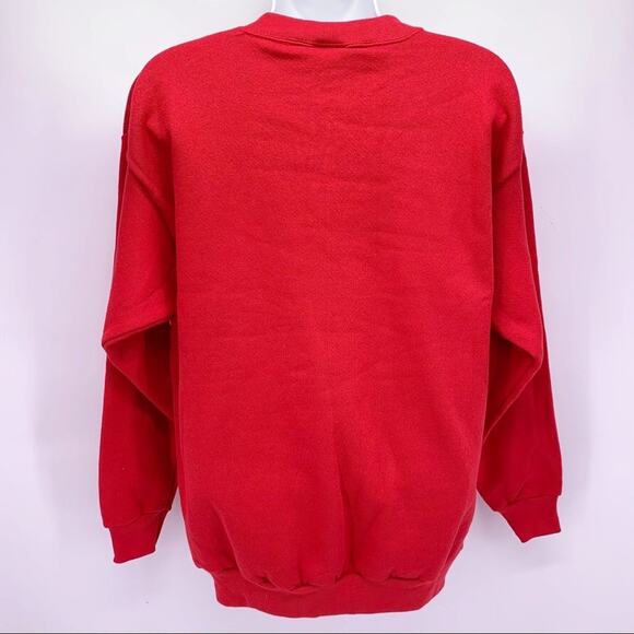 VINTAGE Deadstock Tultex Red Crewneck Sweatshirt Size M/L - Picture 5 of 7